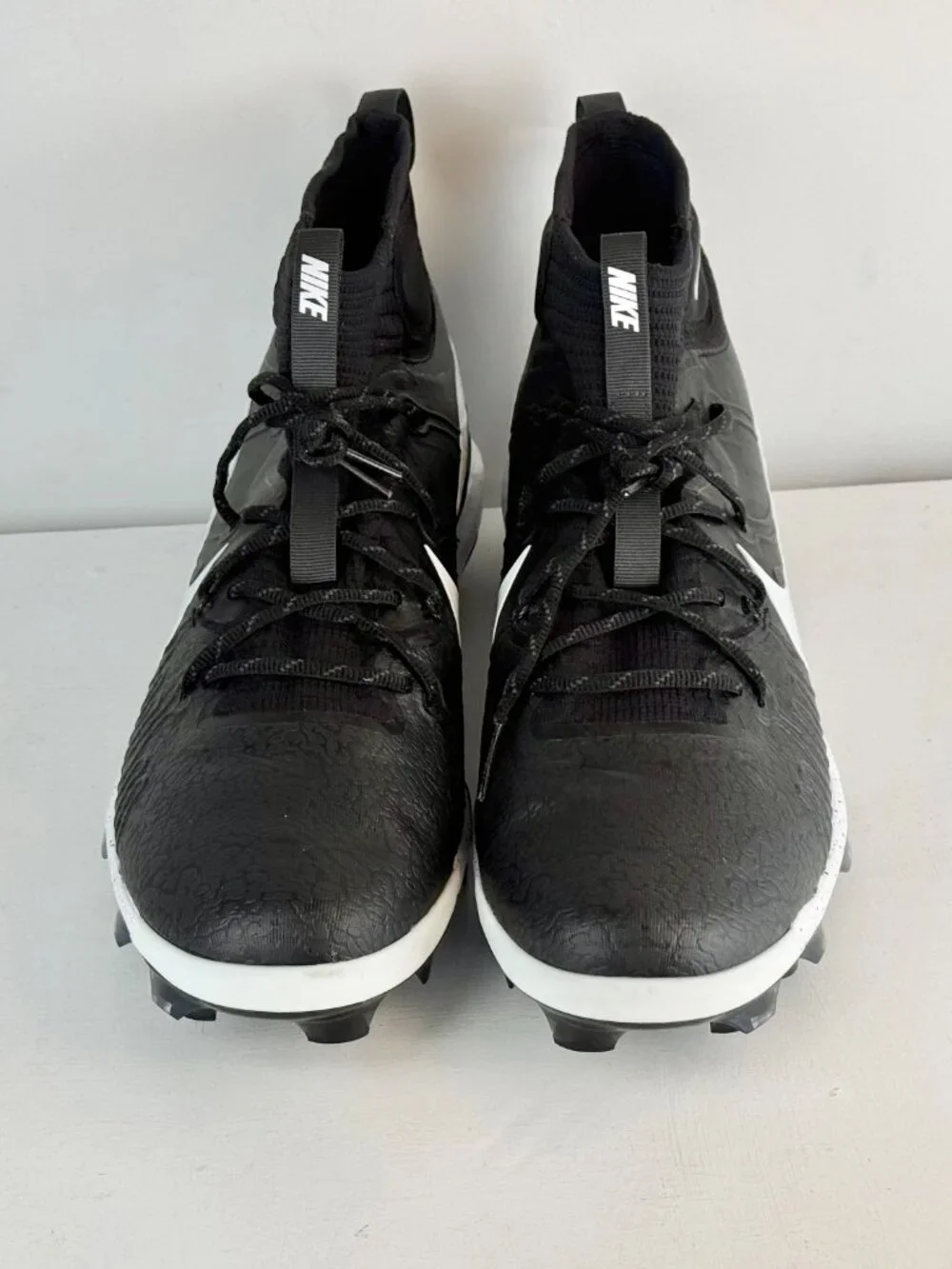 Men's 14 - Nike Alpha Huarache NXT MCS Black OREO Baseball Cleats - DJ6519-002